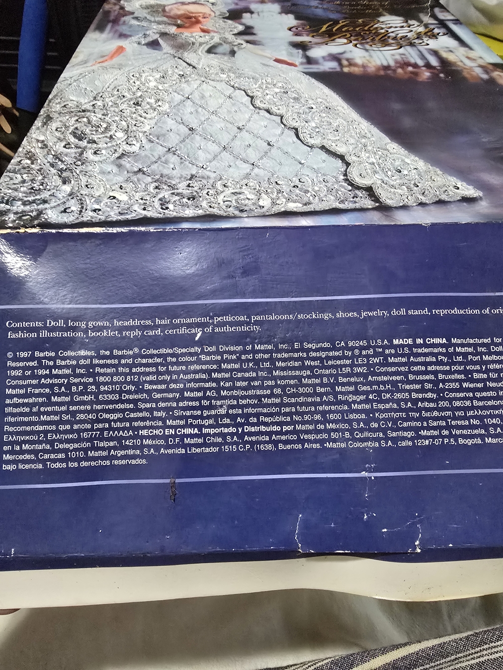 Mattel Barbie Collectibles Navy and White Box Back Panel - Picture 8 of 11